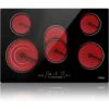 Ceramic Hob, 77cm, 8600W Built-in Electric Glass Ceramic Cooktop, IsEasy Built-in, Black Glass With 5 Cooking Zones, Touch Control, Child-safety Lock&Timer [Energy Class A+] -Kitchen Appliances Shop 100028418 1