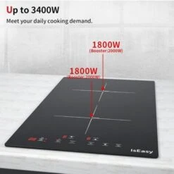 IsEasy Electric Induction Hob With Plug-in, Built-in & Portable Cooktop, 2 Zones 30cm 3000W 9 IsEasy Electric Induction Hob With Plug-in, Built-in & Portable Cooktop, 2 Zones 30cm 3000W -Kitchen Appliances Shop 100028467 3