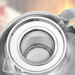 Deuba Glass Teapot Tea Maker 1.2 L With Removable Stainless Steel Tea Strainer Insert Infuser Loose Tea Leaf -Kitchen Appliances Shop 17464119 3