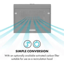 Klarstein Capannina Undercounter Hood 60cm 166m³ / H LED Stainless Steel Silver -Kitchen Appliances Shop 19162064 3