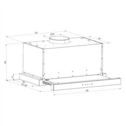 Klarstein Vinea Substructure Cooker Hood Extractor Hood Flat Screen Hood 60cm Black -Kitchen Appliances Shop 22969331 5