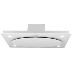 Klarstein Secret Service Ceiling-mounted Hood Extractor Hood 220W Touch Glass LED White -Kitchen Appliances Shop 22969341 3