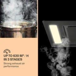 Klarstein Remy Ceiling Hood 90 Cm 619 M³/h 230W 3 Levels Remote Control -Kitchen Appliances Shop 22969401 4