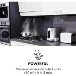 Klarstein Klarstein Aurica 60 Cooker Hood 60cm 600 M³/h LED Touch Glass White 9 Klarstein Klarstein Aurica 60 Cooker Hood 60cm 600 M³/h LED Touch Glass White -Kitchen Appliances Shop 22969682 3