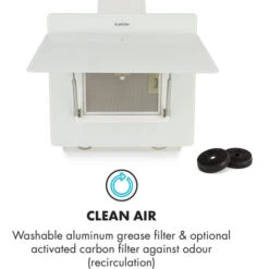 Klarstein Klarstein Aurica 60 Cooker Hood 60cm 600 M³/h LED Touch Glass White 11 Klarstein Klarstein Aurica 60 Cooker Hood 60cm 600 M³/h LED Touch Glass White -Kitchen Appliances Shop 22969682 5