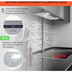 Klarstein Paolo Cooker Hood Built-in 52,5 Cm EEC: A 593 M³/h LED Touch -Kitchen Appliances Shop 22969732 4