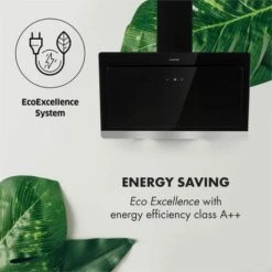 Klarstein Aurora Eco 90 Cooker Extractor Hood 550 M³ / H LED Display Black -Kitchen Appliances Shop 22969749 4