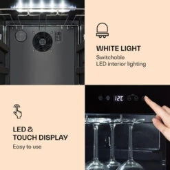 Klarstein Bellevin 62 Wine Cooler 56 Bottles 5-20 ° C Energy Class A Black 9 Klarstein Bellevin 62 Wine Cooler 56 Bottles 5-20 ° C Energy Class A Black -Kitchen Appliances Shop 22969765 3