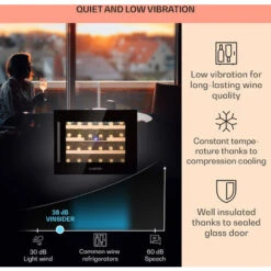 Klarstein Vinsider 24 Built-In Uno Onyx Edition Built-In Wine Fridge 24 Bottles 57 L -Kitchen Appliances Shop 22969792 4