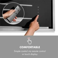 Klarstein High Line Ceiling Hood 77cm 410 M3 / H 75W 3 Steps Remote Control Black 8 Klarstein High Line Ceiling Hood 77cm 410 M3 / H 75W 3 Steps Remote Control Black -Kitchen Appliances Shop 22969845 3