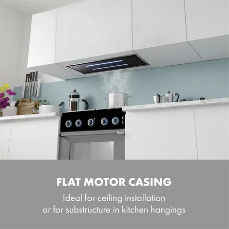 Klarstein High Line Ceiling Hood 77cm 410 M3 / H 75W 3 Steps Remote Control Black 6 Klarstein High Line Ceiling Hood 77cm 410 M3 / H 75W 3 Steps Remote Control Black - Image 5