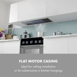 Klarstein High Line Ceiling Hood 90cm 410 M3 / H 75W 3 Steps Remote Control Black -Kitchen Appliances Shop 22969846 5