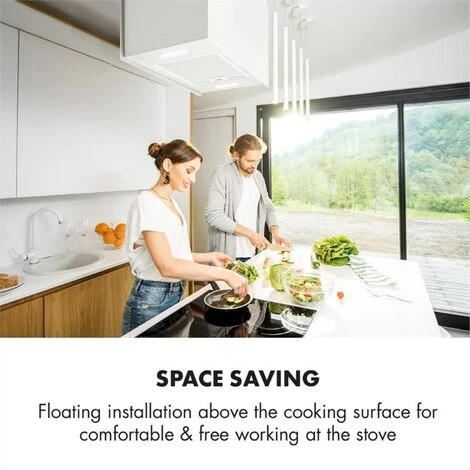 Klarstein Kronleuchter L Island Exhaust Hood 60cm Exhaust Air: 590m³ / H LED Touch White 7 Klarstein Kronleuchter L Island Exhaust Hood 60cm Exhaust Air: 590m³ / H LED Touch White - Image 5