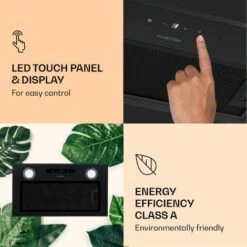 Klarstein Paolo Cooker Hood Built-in 52 Cm EEC: A 593 M³/h LED Touch -Kitchen Appliances Shop 22970446 5
