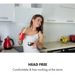 Klarstein Laurel 60 Cooker Extractor Hood 60cm Exhaust Air: 350 M³ / H LED Touch White -Kitchen Appliances Shop 22970454 5