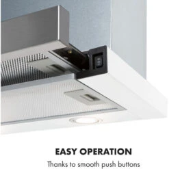 Klarstein Mariana 60 Flat Screen Hood 500 M³ / H Exhaust Air LED White -Kitchen Appliances Shop 22970532 4