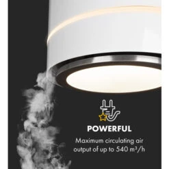Klarstein Tron Ambience Island Cooker Extractor Hood Ø38cm Recirculation 540m³ / H LED White 9 Klarstein Tron Ambience Island Cooker Extractor Hood Ø38cm Recirculation 540m³ / H LED White -Kitchen Appliances Shop 22970602 3