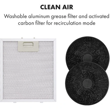 Klarstein Tron Ambience Island Cooker Extractor Hood Ø38cm Recirculation 540m³ / H LED White 7 Klarstein Tron Ambience Island Cooker Extractor Hood Ø38cm Recirculation 540m³ / H LED White - Image 5