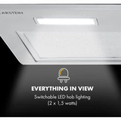 Klarstein Simplica Extractor Hood Recessed 70cm Exhaust Air: 400 M³ / H LED Stainless Steel 11 Klarstein Simplica Extractor Hood Recessed 70cm Exhaust Air: 400 M³ / H LED Stainless Steel -Kitchen Appliances Shop 22970641 5