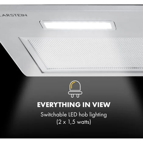 Klarstein Simplica Extractor Hood Recessed 70cm Exhaust Air: 400 M³ / H LED Stainless Steel 7 Klarstein Simplica Extractor Hood Recessed 70cm Exhaust Air: 400 M³ / H LED Stainless Steel - Image 5