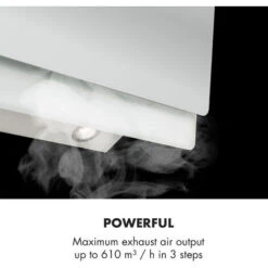 Klarstein Aurica 90 Cooker Hood 90 Cm 600 M³/h LED Touch Glass White -Kitchen Appliances Shop 23632458 3