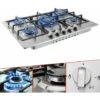 AREBOS Stainless Steel Gas Cooker - 5 Burners - 68 Cm -Kitchen Appliances Shop 28598036 1