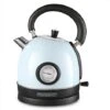 Monzana Electric Retro Kettle 1.8L Cordless Vintage 2200 W Boil Dry Protection Black Cream Blue Blue