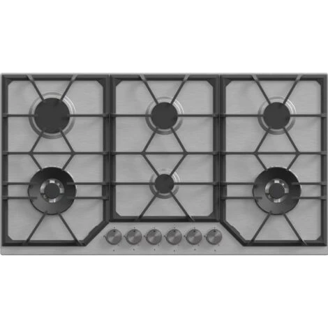 ViandPro - 90cm 6 Burner Stainless Steel Gas Hob With 2 Wok Burners 4 ViandPro - 90cm 6 Burner Stainless Steel Gas Hob With 2 Wok Burners - Image 2