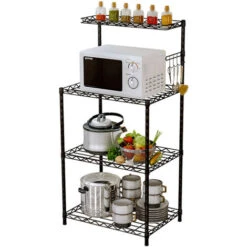 Livingandhome 3 Tier Microwave Oven Rack With Top Spice Shelf -Kitchen Appliances Shop 30685580 3