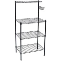 Livingandhome 3 Tier Microwave Oven Rack With Top Spice Shelf -Kitchen Appliances Shop 30685580 4