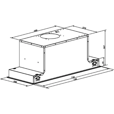 Cata ART11340 75cm Insert Glass Canopy Cooker Hood 4 Cata ART11340 75cm Insert Glass Canopy Cooker Hood - Image 2
