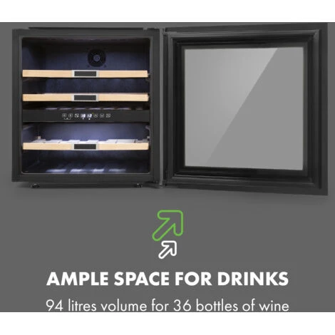 Klarstein Vinsider 36 Wine Fridge 2 Cooling Zones 5-22°C 85l Stainless Steel 6 Klarstein Vinsider 36 Wine Fridge 2 Cooling Zones 5-22°C 85l Stainless Steel - Image 4