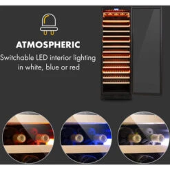 Klarstein Vinovilla Grande 165 Built-in Uno Onyx Large Capacity Wine Fridge 433 Litres 165 Bottles -Kitchen Appliances Shop 33503300 3