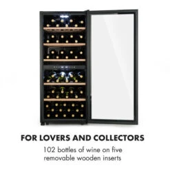 Klarstein Barossa 102 Duo Wine Refrigerator 102 Bottles 226 Litres 2 Zones Touch Control -Kitchen Appliances Shop 33503304 3