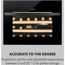 Klarstein Vinsider 24 Built-In Uno Wine Refrigerator Built-in 1 Zone 24 Bottles -Kitchen Appliances Shop 33503384 4
