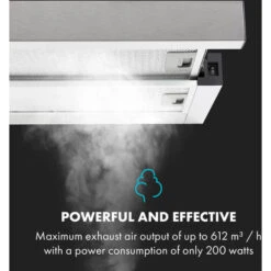 Klarstein Viola Extractor Hood Stainless Steel 59.6 Cm 612m³ / H EEC A Silver -Kitchen Appliances Shop 33596672 4