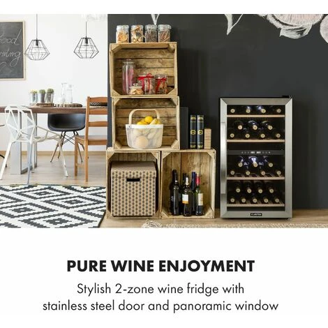 Klarstein Vinamour 45 Duo Wine Refrigerator 2 Zones 118 Ltr / 45 Fl 5-18 °C 4 Klarstein Vinamour 45 Duo Wine Refrigerator 2 Zones 118 Ltr / 45 Fl 5-18 °C - Image 2