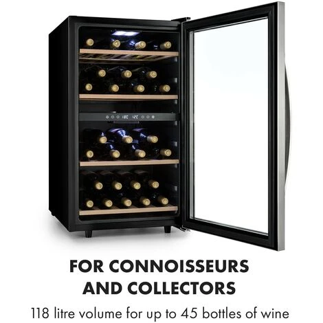 Klarstein Vinamour 45 Duo Wine Refrigerator 2 Zones 118 Ltr / 45 Fl 5-18 °C 5 Klarstein Vinamour 45 Duo Wine Refrigerator 2 Zones 118 Ltr / 45 Fl 5-18 °C - Image 3