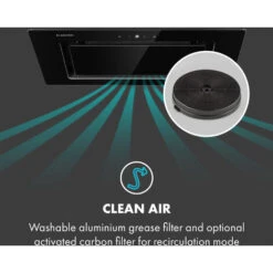 Klarstein Hektor Eco Fan Module 52 Cm 566 M³ / H Touch Glass Black -Kitchen Appliances Shop 35415170 5