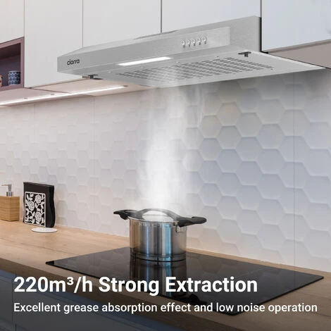 CIARRA 903SS60 60cm Viso Cooker Hood 3 Speeds Stainless Steel Extractor Fan 5 CIARRA 903SS60 60cm Viso Cooker Hood 3 Speeds Stainless Steel Extractor Fan - Image 3