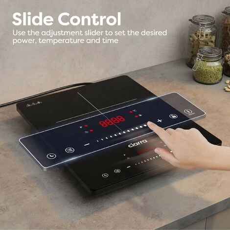 CIARRA Single Induction Hob 2000W, Touch Control Black Polished Crystal Glass Panel Safety Lock-CBTIH1 5 CIARRA Single Induction Hob 2000W, Touch Control Black Polished Crystal Glass Panel Safety Lock-CBTIH1 - Image 3