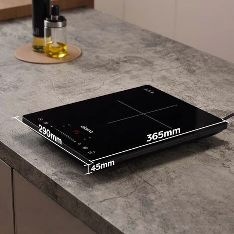 CIARRA Single Induction Hob 2000W, Touch Control Black Polished Crystal Glass Panel Safety Lock-CBTIH1 6 CIARRA Single Induction Hob 2000W, Touch Control Black Polished Crystal Glass Panel Safety Lock-CBTIH1 - Image 4