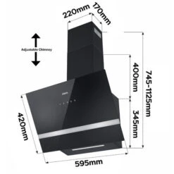 CIARRA 60cm Glass Angled Cooker Hood Class A++ 650m3/h 4 Speeds Touch Control-CD6736HB 11 CIARRA 60cm Glass Angled Cooker Hood Class A++ 650m3/h 4 Speeds Touch Control-CD6736HB -Kitchen Appliances Shop 36409489 5