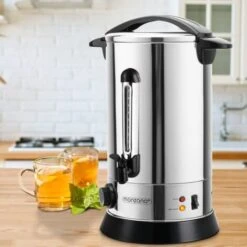 Monzana Mulled Wine Kettle 8.8L Stainless Steel Hot Drink Dispenser Temperature Setting 30-110°C Including Drip Tray 20 Litre -Kitchen Appliances Shop 36599960 3