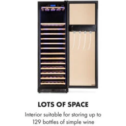 Klarstein First Class 129 Wine Cooler Dispenser 129 Bottles 5-22 ° C Black -Kitchen Appliances Shop 36812339 5