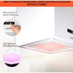 Klarstein Kronleuchter Smart, Island Hood, 595m³ / H, App Control, LED Panel -Kitchen Appliances Shop 39501053 4