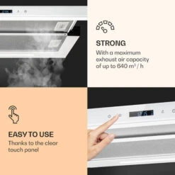 Klarstein Mariana Neo 60, Flat Screen Bonnet, 60cm, 640 M³/h, Exhaust Air, LED 10 Klarstein Mariana Neo 60, Flat Screen Bonnet, 60cm, 640 M³/h, Exhaust Air, LED -Kitchen Appliances Shop 42770280 4