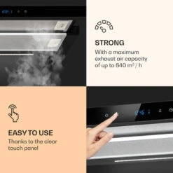 Klarstein Mariana Neo 60, Flat Screen Hood, 60cm, 640 M³ / H, Exhaust Air, LED -Kitchen Appliances Shop 42770283 4