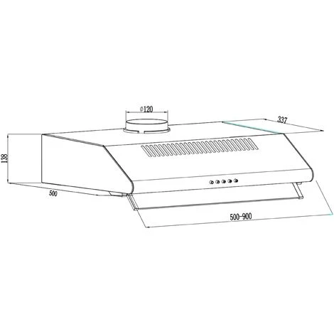 Econolux ART11335 60cm Stainless Steel Visor Cooker Hood 4 Econolux ART11335 60cm Stainless Steel Visor Cooker Hood - Image 2