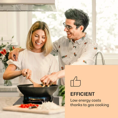 Klarstein Goldflame Gas Hob 1 Wok Burner Glass Ceramic 4 Klarstein Goldflame Gas Hob 1 Wok Burner Glass Ceramic - Image 2